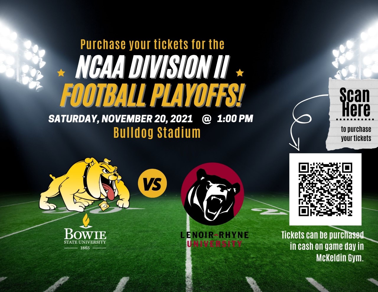 NCAA Division ii Football playoff flyer