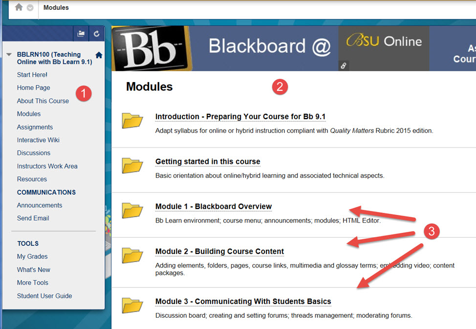 blackboard learn top page