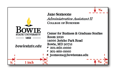 BSU letterhead sample with measurements