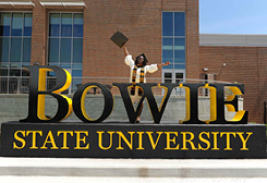 Bowie state graduate at Bowie State University sign