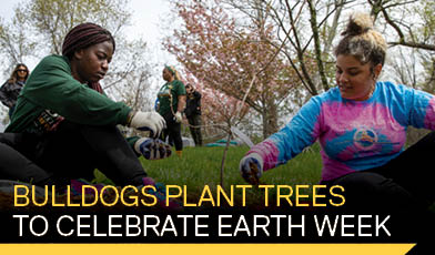bulldogs plant treest to celebrate earth week