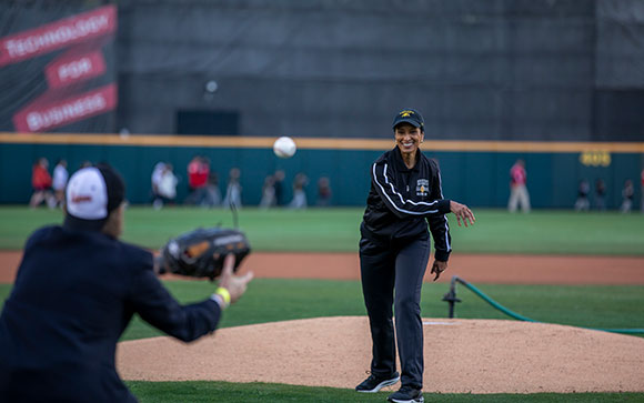 Dr. Breaux Throws Out The First Pitch At The Bowie Baysox 2022 Home Opener