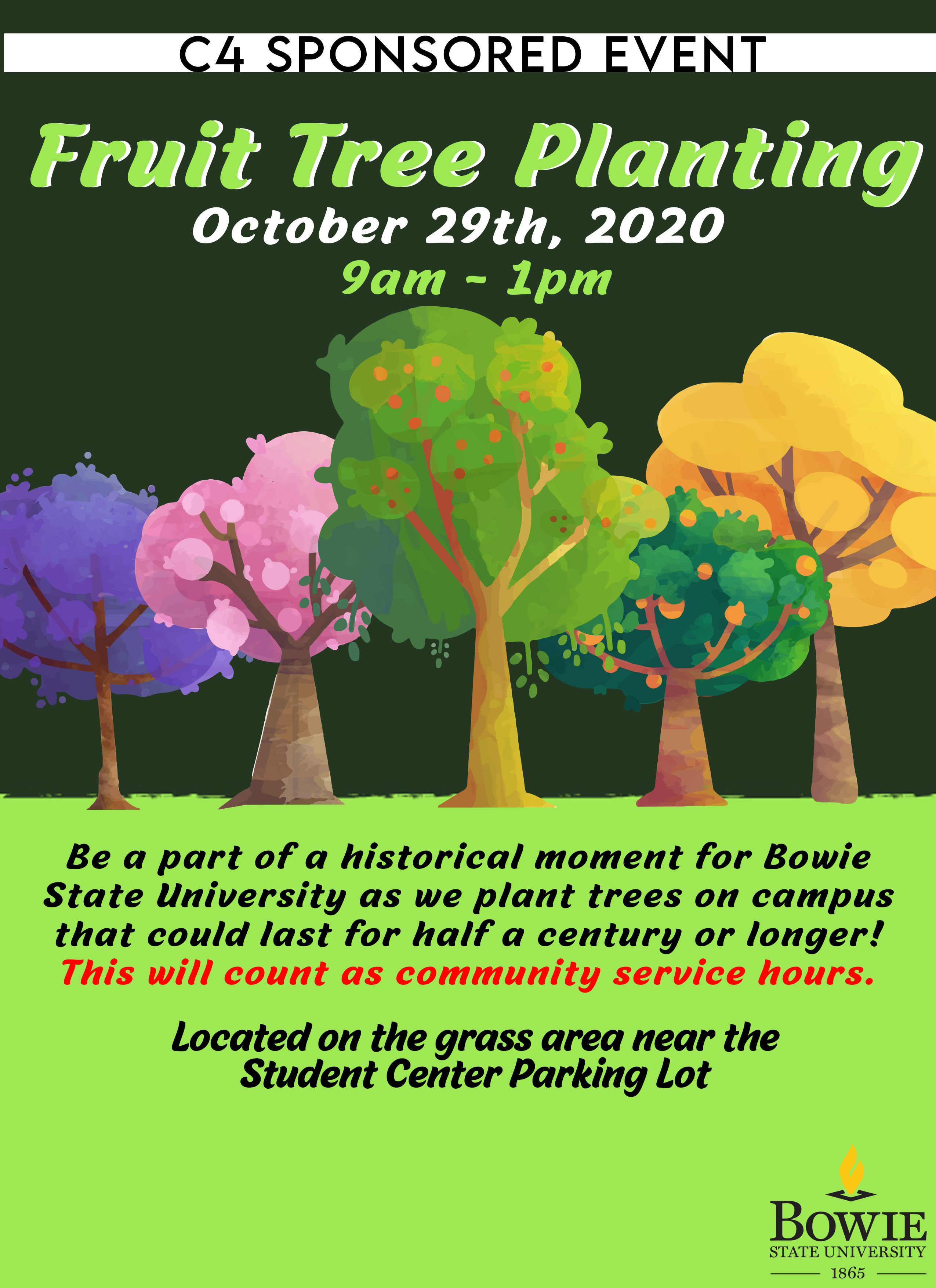 fruit tree planting event flyer