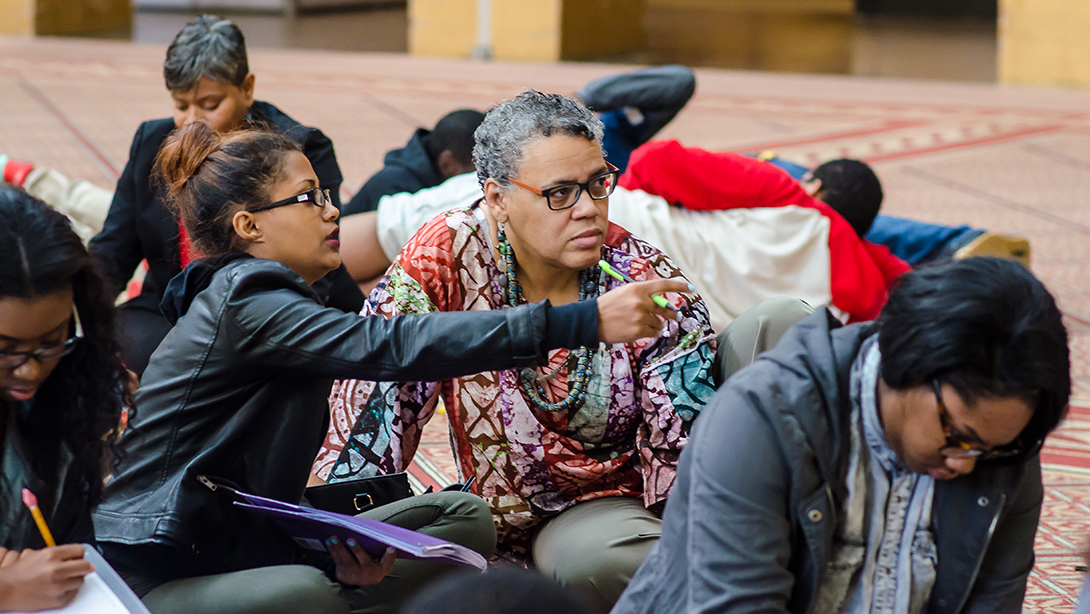 Students and Faculty at the National Building Museum