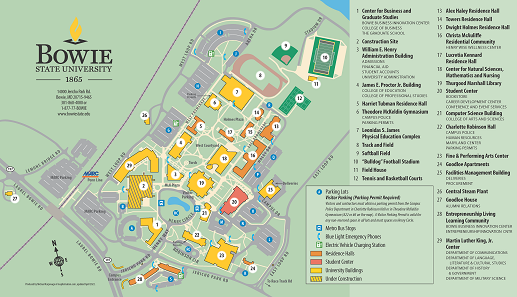 campus map of bowie state university