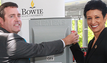 solar panel opening ceremony at bowie state university