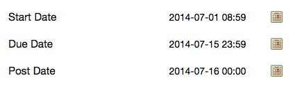 Turnitin Date Settings